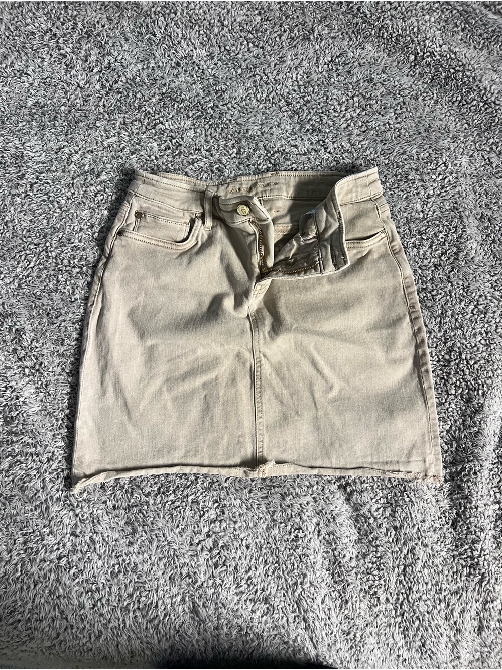 Tommy Bahama Cream Beige Denim Mini Skirt